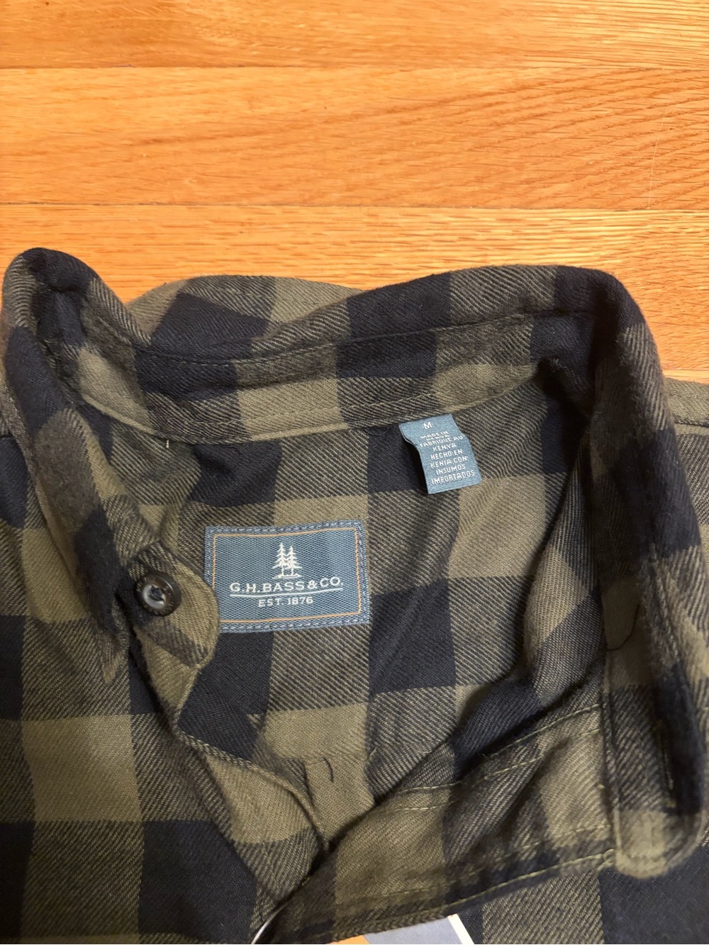 G.H. Bass & Co. Olive and Black Buffalo Plaid Shirt Jacket